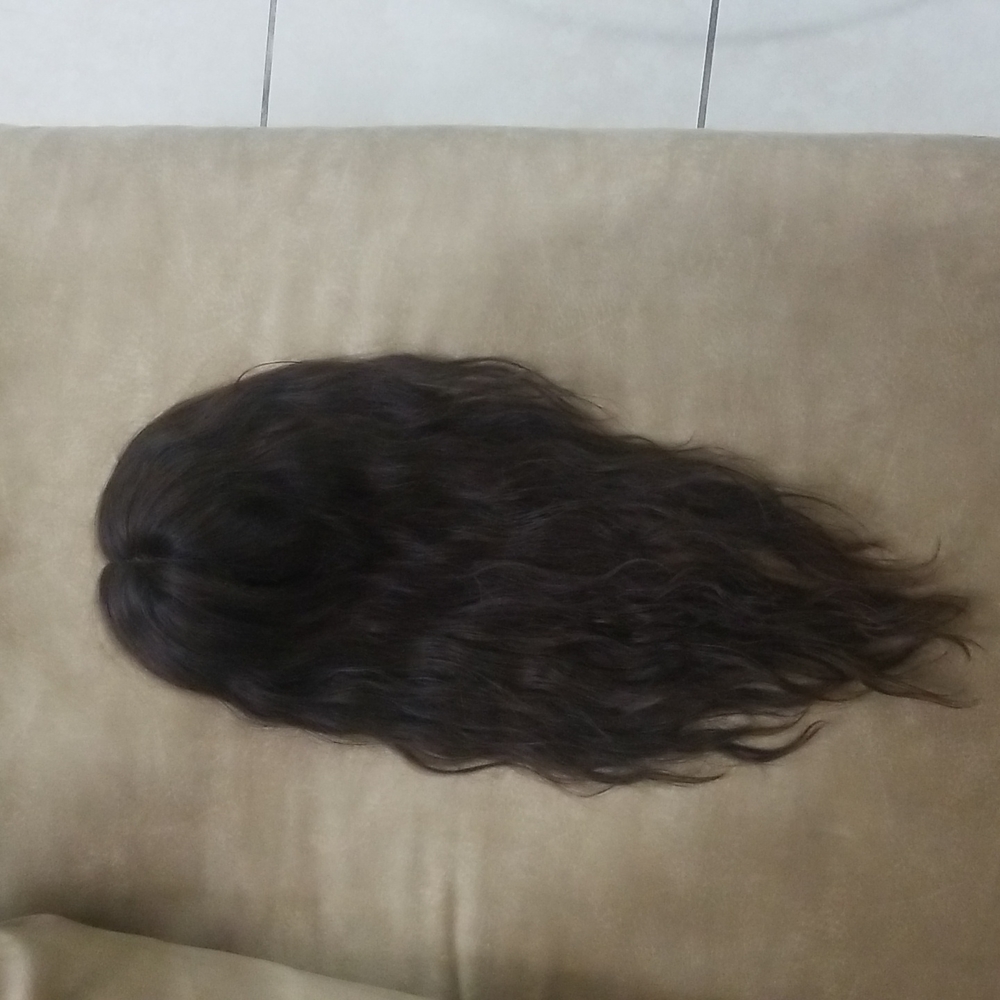 Brazilian human hair topper 16"